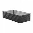 Metal Raised Garden Bed 6x3x1.5ft Outdoor Galvanized Planter Box Dark Gray