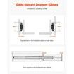 Drawer Cabinet Slides Side Mount 22 inch 10 Pairs 100 LB Load Replacement