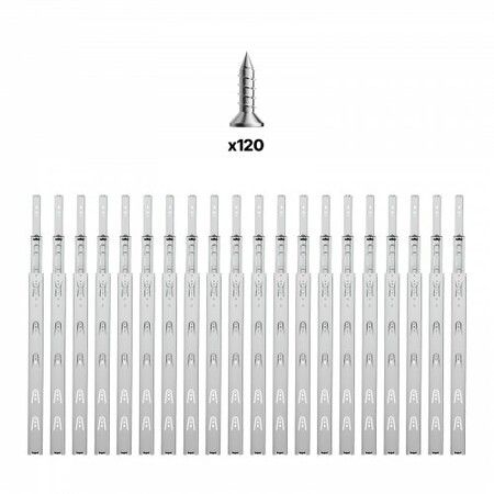 Drawer Cabinet Slides Side Mount 22 inch 10 Pairs 100 LB Load Replacement