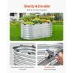 Metal Raised Garden Bed 4x2x2 ft Outdoor Galvanized Planter Box Silver