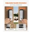 Mechanical Keyless Entry Door Lock 14 Key Mechanical Keypad Lock Sliver