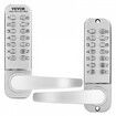 Mechanical Keyless Entry Door Lock 14 Key Mechanical Keypad Lock Sliver