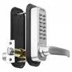 Mechanical Keyless Entry Door Lock 14 Key Mechanical Keypad Lock Sliver