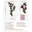 Artificial Wedding Arch Flowers Kit Pink With 2 Pcs Flowers 2 Pcs Drapes