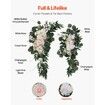 Artificial Wedding Arch Flowers Kit White With 2 Pcs Flowers 2 Pcs Drapes