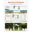 Artificial Wedding Arch Flowers Kit White With 2 Pcs Flowers 2 Pcs Drapes
