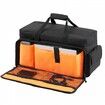 DJ Cable File Bag 1200D Oxford Fabric DJ Gig Bag with 9 Detachable Divider 4.92 ft Padded Shoulder Strap Plastic Bottom Pad 600x300x325 mm DJ Wire Bag