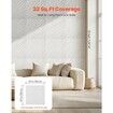 3D Wall Panels 12-Pack 50 x 50 cm PVC 2.97 m² Coverage Wave Matte White