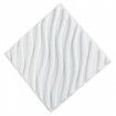 3D Wall Panels 12-Pack 50 x 50 cm PVC 2.97 m² Coverage Wave Matte White