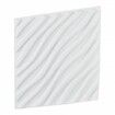 3D Wall Panels 12-Pack 50 x 50 cm PVC 2.97 m² Coverage Wave Matte White