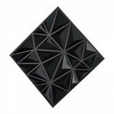 3D Wall Panels 33-Pack 30x30 cm PVC 2.97 m² Coverage Diamond Matte Black