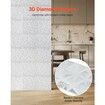 3D Wall Panels 33-Pack 30x30 cm PVC 2.97 m² Coverage Diamond Matte White