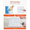 3D Wall Panels 33-Pack 30x30 cm PVC 2.97 m² Coverage Diamond Matte White