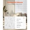 3D Wall Panels 33-Pack 30x30 cm PVC 2.97 m² Coverage Diamond Matte White