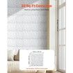 3D Wall Panels 33-Pack 30x30 cm PVC 2.97 m² Coverage Diamond Matte White