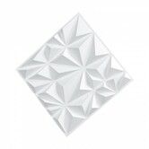 3D Wall Panels 33-Pack 30x30 cm PVC 2.97 m² Coverage Diamond Matte White