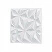 3D Wall Panels 33-Pack 30x30 cm PVC 2.97 m² Coverage Diamond Matte White