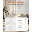 3D Wall Panels 33-Pack 30 x 30 cm PVC 2.97 m² Coverage Floral Matte White