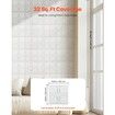 3D Wall Panels 33-Pack 30 x 30 cm PVC 2.97 m² Coverage Floral Matte White