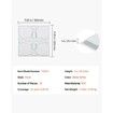 3D Wall Panels 33-Pack 30 x 30 cm PVC 2.97 m² Coverage Floral Matte White