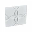 3D Wall Panels 33-Pack 30 x 30 cm PVC 2.97 m² Coverage Floral Matte White
