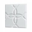 3D Wall Panels 33-Pack 30 x 30 cm PVC 2.97 m² Coverage Floral Matte White