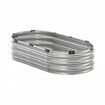 Metal Raised Garden Bed 4x2x1 ft Outdoor Galvanized Planter Box Silver