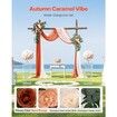 Artificial Wedding Arch Flowers Kit Orange With 2 Pcs Flowers 2 Pcs Drapes