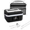 Electric Lunch Box,60W Cordless Portable 1L Food Warmer with Automatic Heating,Temperature Regulation,Type-C Charging for Car,Truck,Office