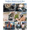 Electric Lunch Box,60W Cordless Portable 1L Food Warmer with Automatic Heating,Temperature Regulation,Type-C Charging for Car,Truck,Office