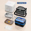 Cordless Electric Lunch Box,Rechargeable Self-Heating Food Warmer with 16000mAh Battery,1L Heated Lunch Box with Smart Reservation & Keep Warm