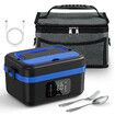 Cordless Electric Lunch Box,Rechargeable Self-Heating Food Warmer with 16000mAh Battery,1L Heated Lunch Box with Smart Reservation & Keep Warm
