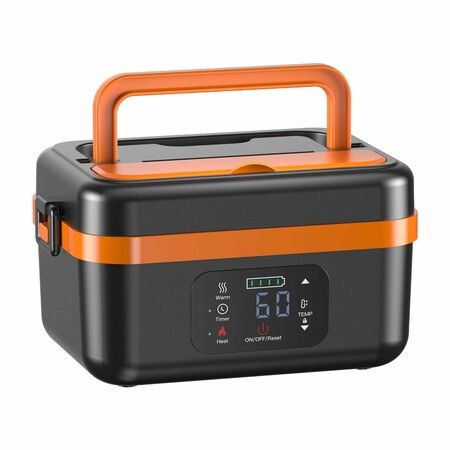 Electric Lunch Box,Heated Lunch Box,Insulated & Self Heating,Battery Powered Food Warmers With Containers,Cordless Rechargeable Lunchbox For Drivers