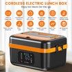 Electric Lunch Box,Heated Lunch Box,Insulated & Self Heating,Battery Powered Food Warmers With Containers,Cordless Rechargeable Lunchbox For Drivers