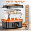 Electric Lunch Box,Heated Lunch Box,Insulated & Self Heating,Battery Powered Food Warmers With Containers,Cordless Rechargeable Lunchbox For Drivers