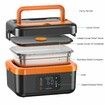 Electric Lunch Box,Heated Lunch Box,Insulated & Self Heating,Battery Powered Food Warmers With Containers,Cordless Rechargeable Lunchbox For Drivers