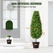 2 Pack 91.4cm Artificial Boxwood Topiary Tree Faux Plant UV Decor In/Outdoor