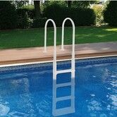 Thickened 4-Step Pool Ladder of Double Handrails for 1219.2-1371.6mm Pool