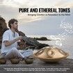 Handpan Drum 22 in 9 Notes D Minor Steel Hand Drum with Mallets