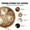 Handpan Drum 22 in 9 Notes D Minor Steel Hand Drum with Mallets