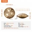 Handpan Drum 22 in 9 Notes D Minor Steel Hand Drum with Mallets