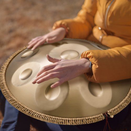 Handpan Drum 22 in 9 Notes D Minor Steel Hand Drum with Mallets