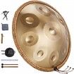 Handpan Drum 22 in 9 Notes D Minor Steel Hand Drum with Mallets