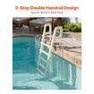 5-Step Inclined Robust Pool Ladder of 2 Handrails for 1219.2-1371.6mm Pool