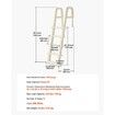 5-Step Inclined Robust Pool Ladder of 2 Handrails for 1219.2-1371.6mm Pool