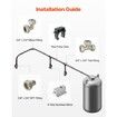 Air Compressor Line Kit 3/4'' x 100FT PU Air Compressor Line System Black