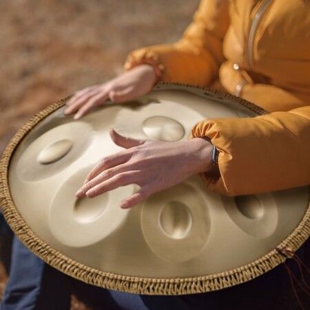 Handpan Drum 22 in 10 Notes D Minor Hand Drum Instrument with Mallet