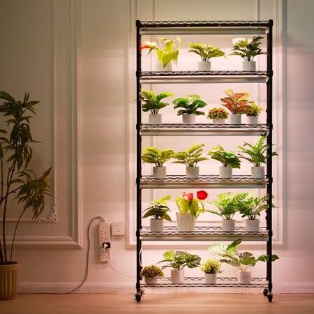 Plant Stand with Grow Light 6 Tiers 180W 180 cm  Indoor Plant Grow Shelf