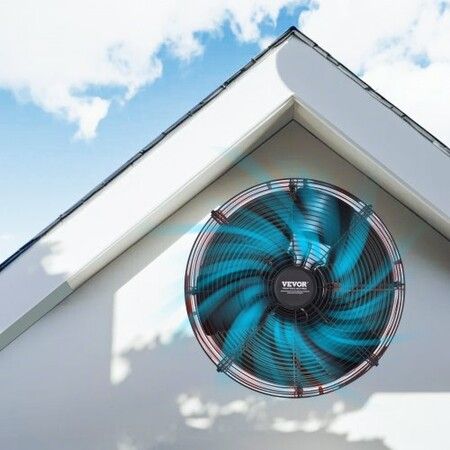 16" Gable Mount Fan 2940 CFM Attic Vent Fan with Adjustable Thermostat