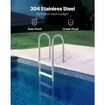 4-Step Stainless Steel Pool Ladder of 2 Handrail for 1371.6 mm Decked Pool